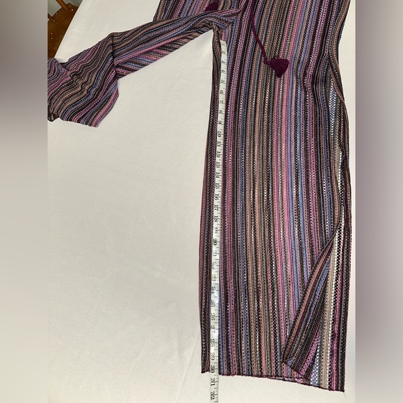 Becca • Cover Up Womens Large Red/Purple Pants Knit Crochet Beach Swim Tassel - Picture 8 of 8